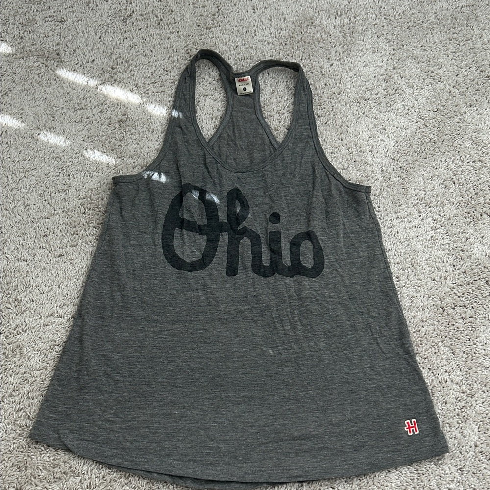 HOMAGE Gray 'Ohio' Racerback Tank